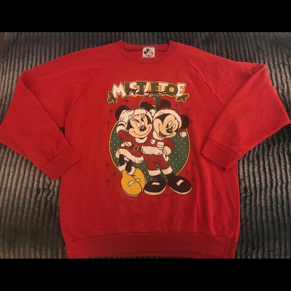 Vintage Disney Christmas Sweatshirt MistletoeMagic